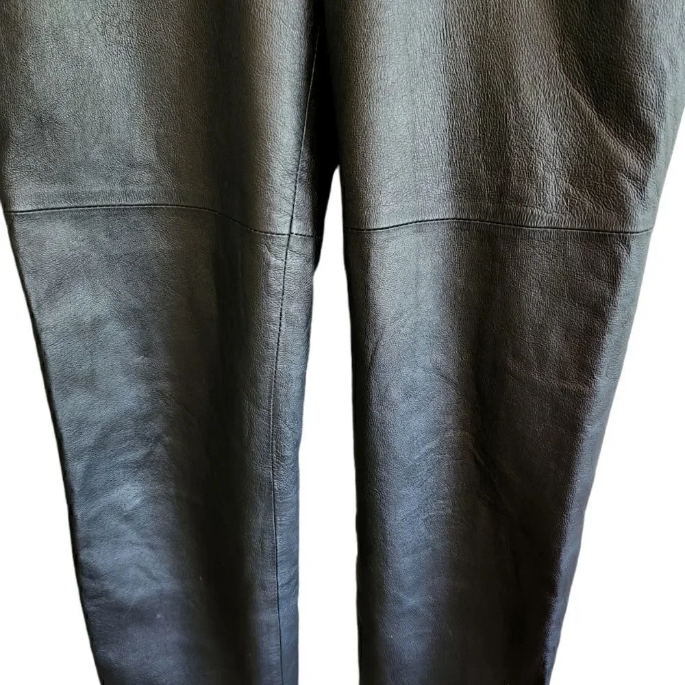 ‎NEWPORT News Women's Vintage Black Leather Pants